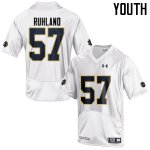 Notre Dame Fighting Irish Youth Trevor Ruhland #57 White Under Armour Authentic Stitched College NCAA Football Jersey KMS7299RF
